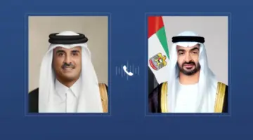 رئيس الدولة يتلقى اتصالاً هاتفياً من أمير قطر