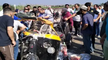 بالأسماء… مصرع وإصابة 5 أشخاص من أسرة واحدة في حادث تصادم بالمنوفية