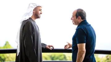 رئيس الدولة والرئيس المصري يبحثان التطورات في المنطقة