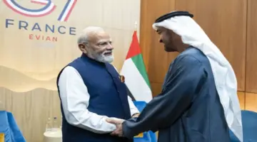 رئيس الدولة ورئيس وزراء الهند يبحثان تعزيز التعاون بين البلدين في إطار شراكتهما الإستراتيجية الشاملة