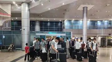 عودة بعثة منتخب الناشئين من المغرب بعد برونزية أمم أفريقيا