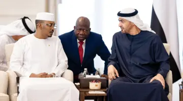 رئيس الدولة والرئيس التشادي يبحثان تعزيز علاقات التعاون